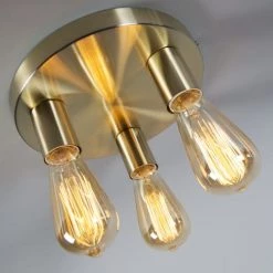 QAZQA Suspensions Plafonnier En Acier Doré/laiton -Luminaires Contemporain Soldes plafonnier en acier dore laiton 15