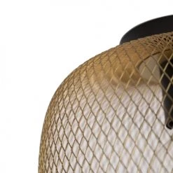 QAZQA Suspensions Plafonnier En Acier Doré/laiton -Luminaires Contemporain Soldes plafonnier en acier dore laiton 9