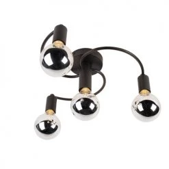 QAZQA Suspensions Plafonnier En Acier Noir -Luminaires Contemporain Soldes plafonnier en acier noir 28