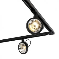 QAZQA Suspensions Plafonnier En Aluminium Noir