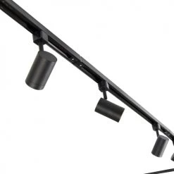 QAZQA Suspensions Plafonnier En Aluminium Noir -Luminaires Contemporain Soldes plafonnier en aluminium noir 7