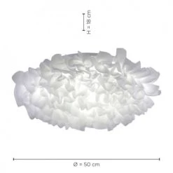 Keria Suspensions Plafonnier En Fabric Blanc -Luminaires Contemporain Soldes plafonnier en fabric blanc 5