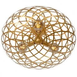 Lucide Suspensions Plafonnier En Métal Doré -Luminaires Contemporain Soldes plafonnier en metal dore 1