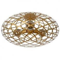 Lucide Suspensions Plafonnier En Métal Doré -Luminaires Contemporain Soldes plafonnier en metal dore 2