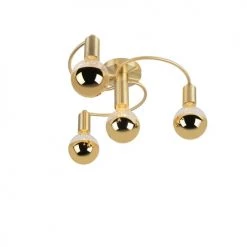 QAZQA Suspensions Plafonnier En Métal Doré/laiton -Luminaires Contemporain Soldes plafonnier en metal dore laiton 4