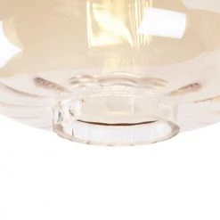 QAZQA Suspensions Plafonnier En Verre Beige -Luminaires Contemporain Soldes plafonnier en verre beige 5