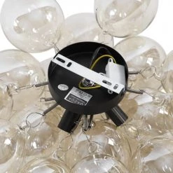 QAZQA Suspensions Plafonnier En Verre Doré/laiton -Luminaires Contemporain Soldes plafonnier en verre dore laiton 20