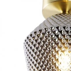 QAZQA Suspensions Plafonnier En Verre Doré/laiton -Luminaires Contemporain Soldes plafonnier en verre dore laiton 39