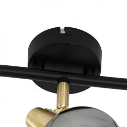 QAZQA Suspensions Plafonnier En Verre Doré/laiton -Luminaires Contemporain Soldes plafonnier en verre dore laiton 47