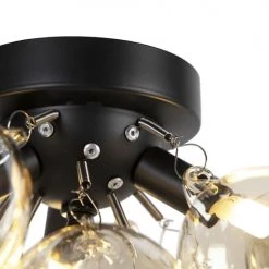 QAZQA Suspensions Plafonnier En Verre Doré/laiton -Luminaires Contemporain Soldes plafonnier en verre dore laiton 62