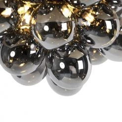 QAZQA Suspensions Plafonnier En Verre Noir -Luminaires Contemporain Soldes plafonnier en verre noir 15