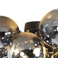 QAZQA Suspensions Plafonnier En Verre Noir -Luminaires Contemporain Soldes plafonnier en verre noir 16