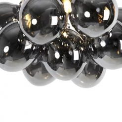 QAZQA Suspensions Plafonnier En Verre Noir -Luminaires Contemporain Soldes plafonnier en verre noir 27