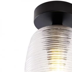 QAZQA Suspensions Plafonnier En Verre Noir -Luminaires Contemporain Soldes plafonnier en verre noir 45