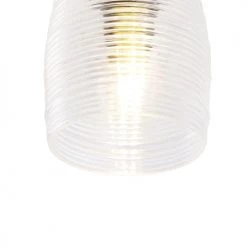 QAZQA Suspensions Plafonnier En Verre Noir -Luminaires Contemporain Soldes plafonnier en verre noir 47