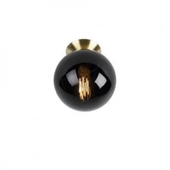 QAZQA Suspensions Plafonnier En Verre Noir