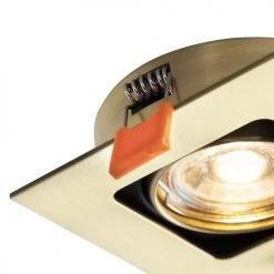 QAZQA Appliques Murales Et Spots Spot à Encastrer En Acier Doré/laiton -Luminaires Contemporain Soldes spot a encastrer en acier dore laiton 4