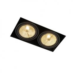 QAZQA Appliques Murales Et Spots Spot à Encastrer En Acier Noir -Luminaires Contemporain Soldes spot a encastrer en acier noir 22