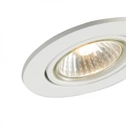 QAZQA Appliques Murales Et Spots Spot à Encastrer En Aluminium Blanc -Luminaires Contemporain Soldes spot a encastrer en aluminium blanc 4