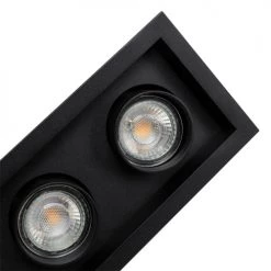 QAZQA Appliques Murales Et Spots Spot à Encastrer En Aluminium Noir -Luminaires Contemporain Soldes spot a encastrer en aluminium noir 2