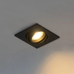 QAZQA Appliques Murales Et Spots Spot à Encastrer En Aluminium Noir -Luminaires Contemporain Soldes spot a encastrer en aluminium noir 8