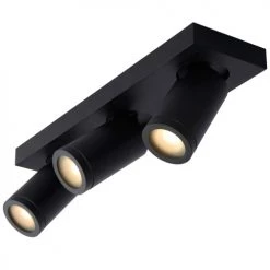 Lucide Appliques Murales Et Spots Spot De Plafond (réglette/plafonnier) En Métal Noir -Luminaires Contemporain Soldes spot de plafond reglette plafonnier en metal noir 3