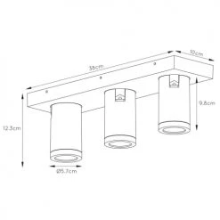 Lucide Appliques Murales Et Spots Spot De Plafond (réglette/plafonnier) En Métal Noir -Luminaires Contemporain Soldes spot de plafond reglette plafonnier en metal noir 6