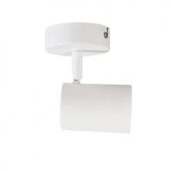 QAZQA Appliques Murales Et Spots Spot Murale En Acier Blanc -Luminaires Contemporain Soldes spot murale en acier blanc 5