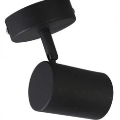 QAZQA Appliques Murales Et Spots Spot Murale En Acier Noir -Luminaires Contemporain Soldes spot murale en acier noir 11