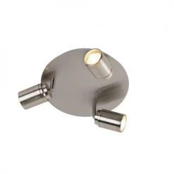 QAZQA Appliques Murales Et Spots Spot Plafond En Acier -Luminaires Contemporain Soldes spot plafond en acier 4