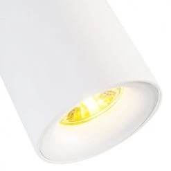 QAZQA Appliques Murales Et Spots Spot Plafond En Acier Blanc -Luminaires Contemporain Soldes spot plafond en acier blanc 10