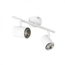 QAZQA Appliques Murales Et Spots Spot Plafond En Acier Blanc -Luminaires Contemporain Soldes spot plafond en acier blanc 2