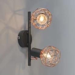 QAZQA Appliques Murales Et Spots Spot Plafond En Acier Cuivre -Luminaires Contemporain Soldes spot plafond en acier cuivre 4