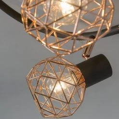 QAZQA Appliques Murales Et Spots Spot Plafond En Acier Cuivre -Luminaires Contemporain Soldes spot plafond en acier cuivre 7