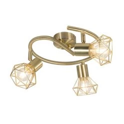 QAZQA Appliques Murales Et Spots Spot Plafond En Acier Doré/laiton