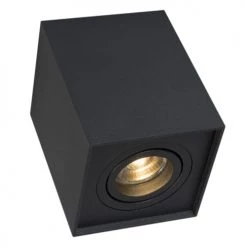 QAZQA Appliques Murales Et Spots Spot Plafond En Acier Noir -Luminaires Contemporain Soldes spot plafond en acier noir 17