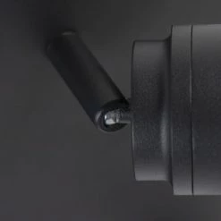 QAZQA Appliques Murales Et Spots Spot Plafond En Acier Noir -Luminaires Contemporain Soldes spot plafond en acier noir 40