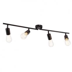 QAZQA Appliques Murales Et Spots Spot Plafond En Acier Noir