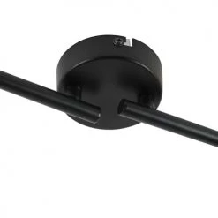 QAZQA Appliques Murales Et Spots Spot Plafond En Acier Noir -Luminaires Contemporain Soldes spot plafond en acier noir 45