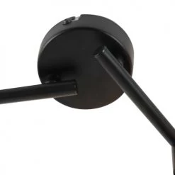 QAZQA Appliques Murales Et Spots Spot Plafond En Acier Noir -Luminaires Contemporain Soldes spot plafond en acier noir 46