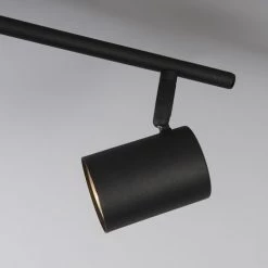 QAZQA Appliques Murales Et Spots Spot Plafond En Acier Noir -Luminaires Contemporain Soldes spot plafond en acier noir 5