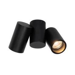 QAZQA Appliques Murales Et Spots Spot Plafond En Acier Noir