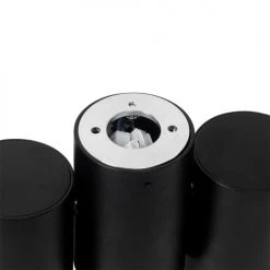 QAZQA Appliques Murales Et Spots Spot Plafond En Acier Noir -Luminaires Contemporain Soldes spot plafond en acier noir 55