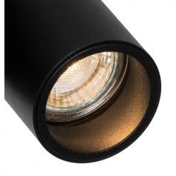 QAZQA Appliques Murales Et Spots Spot Plafond En Acier Noir -Luminaires Contemporain Soldes spot plafond en acier noir 56