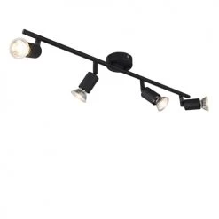 QAZQA Appliques Murales Et Spots Spot Plafond En Acier Noir