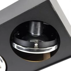 QAZQA Appliques Murales Et Spots Spot Plafond En Aluminium Noir -Luminaires Contemporain Soldes spot plafond en aluminium noir 24