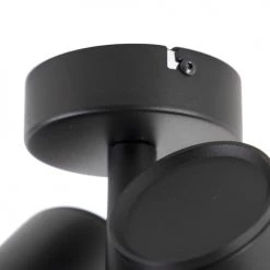 QAZQA Appliques Murales Et Spots Spot Plafond En Aluminium Noir -Luminaires Contemporain Soldes spot plafond en aluminium noir 8