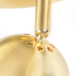 QAZQA Appliques Murales Et Spots Spot Plafond En Métal Doré/laiton -Luminaires Contemporain Soldes spot plafond en metal dore laiton 3