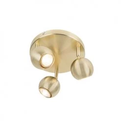 QAZQA Appliques Murales Et Spots Spot Plafond En Métal Doré/laiton -Luminaires Contemporain Soldes spot plafond en metal dore laiton 4