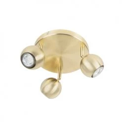 QAZQA Appliques Murales Et Spots Spot Plafond En Métal Doré/laiton -Luminaires Contemporain Soldes spot plafond en metal dore laiton 5